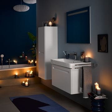 DURAVIT NO.1 nízka skrinka 40x36x132 cm, 1 dvierka, pánty vľavo, matná biela N11308L18180000 Obrázek - fotka