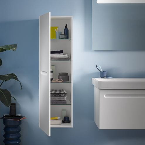DURAVIT NO.1 nízka skrinka 40x36x132 cm, 1 dvierka, pánty vľavo, matná biela N11308L18180000 Obrázek - fotka