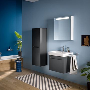 DURAVIT NO.1 nízka skrinka 40x36x132 cm, 1 dvierka, pánty vľavo, matný grafit N11308L49490000 Obrázek - fotka