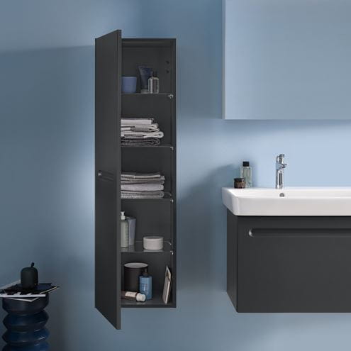DURAVIT NO.1 nízka skrinka 40x36x132 cm, 1 dvierka, pánty vľavo, matný grafit N11308L49490000 Obrázek - fotka