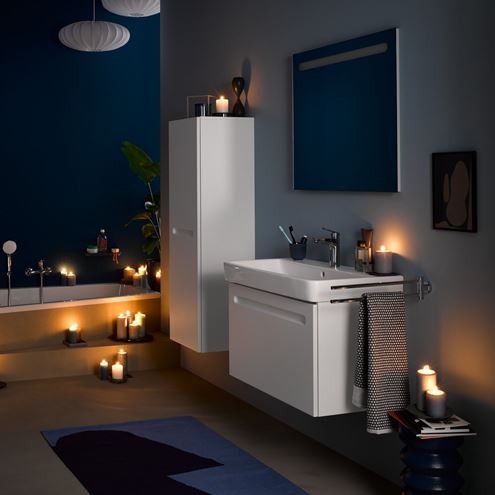 DURAVIT NO.1 nízka skrinka 40x36x132 cm, 1 dvierka, pánty vpravo, matná biela N11308R18180000 Obrázek - fotka