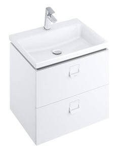 RAVAK SD COMFORT skrinka pod umývadlo 60x46x50 cm, 2 zásuvky, lesklá biela