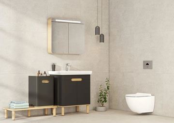 VITRA SENTO nízka skrinka 40x29,5x58 cm, 1 dvierka, pánty vľavo, antracite mat 60884 Obrázek - fotka