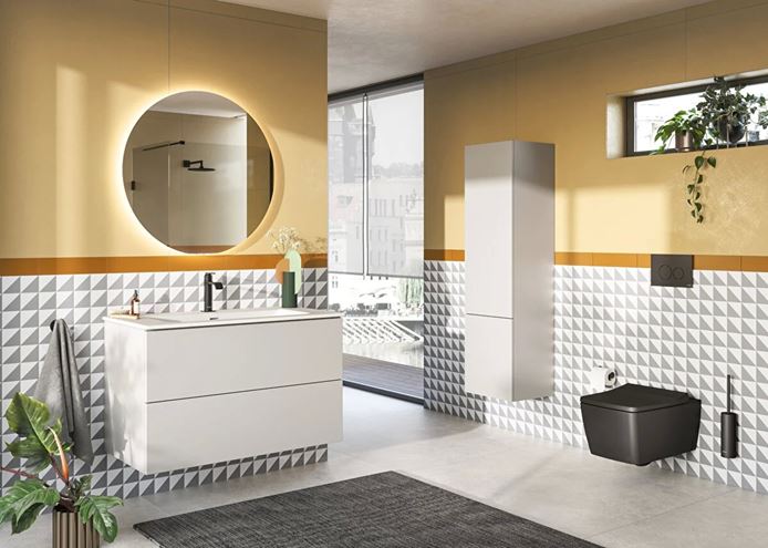 VITRA METROPOLE PURE vysoká skrinka 40x36, 5x150 cm, 2 dvierka, pánty vľavo, Push-open, matná svetlo šedá 67219 Obrázek - fotka