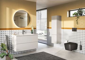 VITRA METROPOLE PURE vysoká skrinka 40x36, 5x150 cm, 2 dvierka, pánty vľavo, Push-open, matná svetlo šedá 67219 Obrázek - fotka