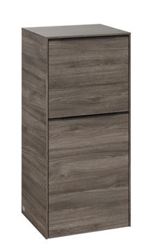 VILLEROY & BOCH SUBWAY 3.0 nízka skrinka 40x36,2x86 cm, 1 zásuvka, 1 dvierka, pánty vpravo, Stone Oak