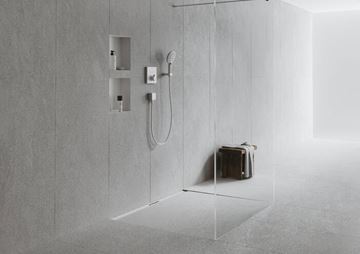 HANSGROHE 900 RAINDRAIN FLEX vrchná sada sprchového žľabu, skracovateľný, pre inštaláciu voľne na plochu, matná biela 56045700 Obrázek - fotka