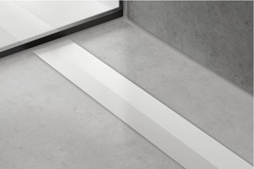 HANSGROHE 900 RAINDRAIN FLEX vrchná sada sprchového žľabu, skracovateľný, pre inštaláciu voľne na plochu, matná biela 56045700 Obrázek - fotka