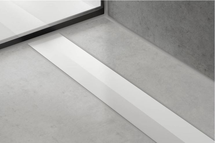 HANSGROHE 900 RAINDRAIN FLEX vrchná sada sprchového žľabu, skracovateľný, pre inštaláciu voľne na plochu, matná biela 56045700 Obrázek - fotka