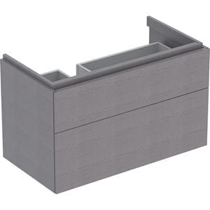 GEBERIT XENO2 skrinka pod umývadlo 88x46,2x53 cm, 2 zásuvky, Push-open, s osvetlením, sivá