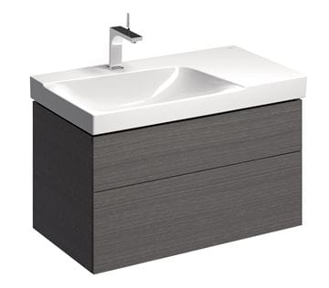 GEBERIT XENO2 skrinka pod umývadlo 88x46,2x53 cm, 2 zásuvky, Push-open, s osvetlením, sivá 500.515.43.1 Obrázek - fotka