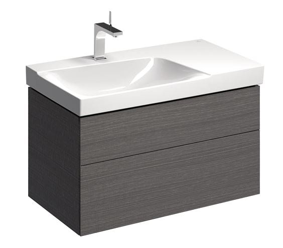 GEBERIT XENO2 skrinka pod umývadlo 88x46,2x53 cm, 2 zásuvky, Push-open, s osvetlením, sivá 500.515.43.1 Obrázek - fotka