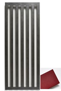 P.M.H. DARIUS DAH5 designový radiátor 1500/326, připojení spodní pravé, bordó RAL3004