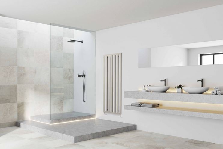 PMH DARIUS DAH5 designový radiátor 1500/326, připojení spodní pravé, bílá RAL9016 DAH5WE Obrázek - fotka