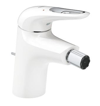 GROHE EUROSTYLE bidetová stojanková batéria, s odtokovou súpravou, Water Saving, mesačná biela/chróm