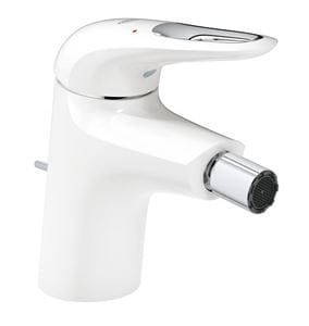 GROHE EUROSTYLE bidetová stojanková batéria, s odtokovou súpravou, Water Saving, mesačná biela/chróm