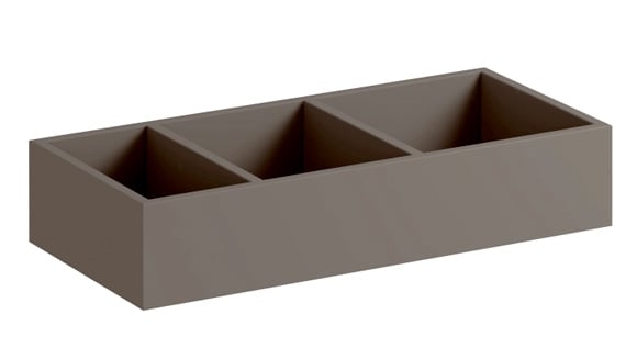GEBERIT XENO2 priehradka do zásuvky 323x150x62mm, rozdelenie v tvare H, pre hornú zásuvku, šedá scultura/melamín štruktúra dreva 500.526.00.1 Obrázek - Hlavní obrázek