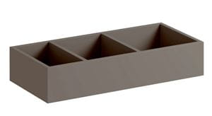 GEBERIT XENO2 priehradka do zásuvky 323x150x62mm, rozdelenie v tvare H, pre hornú zásuvku, šedá scultura/melamín štruktúra dreva