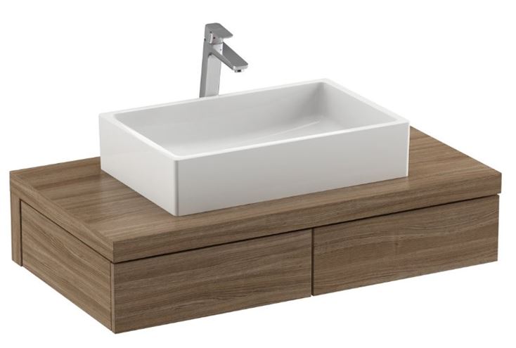 RAVAK FORMY skrinka pod umývadlo 100x55x22 cm, 2 zásuvky, Push-open, orech X000001036 Obrázek - Hlavní obrázek