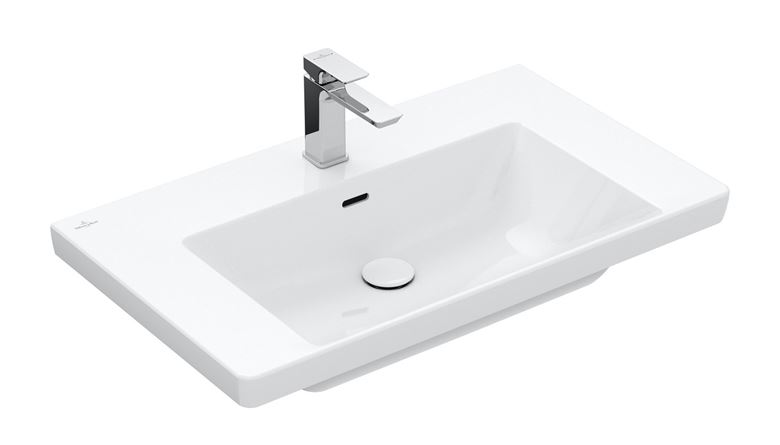 VILLEROY & BOCH SUBWAY 3.0 umývadlo 80 cm, s otvorom pre batériu a prepadom, alpská biela 4A708001 Obrázek - fotka