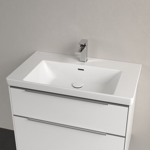 VILLEROY & BOCH SUBWAY 3.0 umývadlo 80 cm, s otvorom pre batériu a prepadom, alpská biela 4A708001 Obrázek - fotka