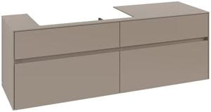 VILLEROY & BOCH COLLARO skrinka pod umývadlo 160x50x54,8 cm, 4 zásuvky, Truffle Grey