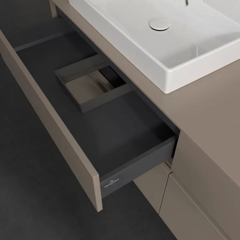 VILLEROY & BOCH COLLARO skrinka pod umývadlo 160x50x54,8 cm, 4 zásuvky, Truffle Grey C02600VG Obrázek - fotka