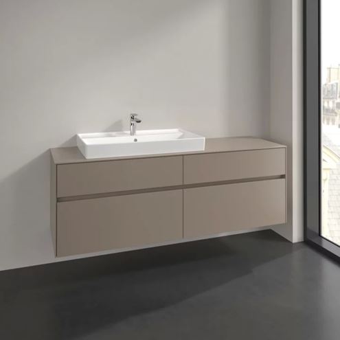 VILLEROY & BOCH COLLARO skrinka pod umývadlo 160x50x54,8 cm, 4 zásuvky, Truffle Grey C02600VG Obrázek - fotka