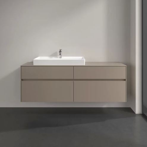 VILLEROY & BOCH COLLARO skrinka pod umývadlo 160x50x54,8 cm, 4 zásuvky, Truffle Grey C02600VG Obrázek - fotka