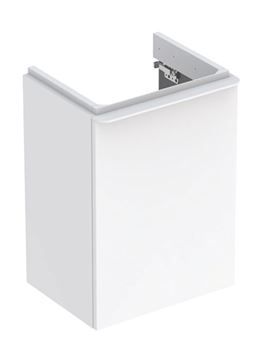 GEBERIT SMYLE SQUARE skrinka pod umývadlo 44,2x35,6x61,7 cm, 1 dvierka, pánty vpravo, lesklá biela
