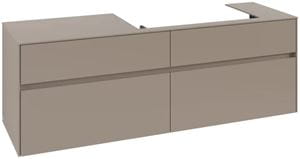 VILLEROY & BOCH COLLARO skrinka pod umývadlo 160x50x54,8 cm, 4 zásuvky, Truffle Grey