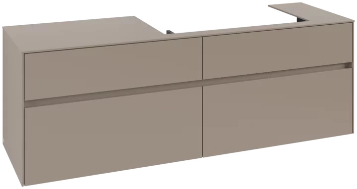 VILLEROY & BOCH COLLARO skrinka pod umývadlo 160x50x54,8 cm, 4 zásuvky, Truffle Grey C02700VG Obrázek - Hlavní obrázek