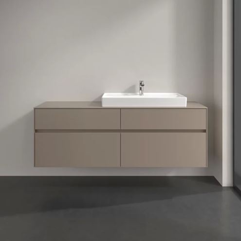VILLEROY & BOCH COLLARO skrinka pod umývadlo 160x50x54,8 cm, 4 zásuvky, Truffle Grey C02700VG Obrázek - fotka