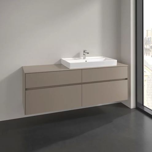 VILLEROY & BOCH COLLARO skrinka pod umývadlo 160x50x54,8 cm, 4 zásuvky, Truffle Grey C02700VG Obrázek - fotka
