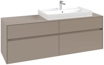 VILLEROY & BOCH COLLARO skrinka pod umývadlo 160x50x54,8 cm, 4 zásuvky, Truffle Grey C02700VG Obrázek - fotka