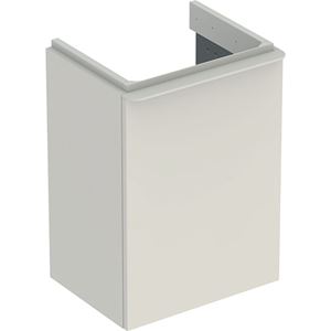 GEBERIT SMYLE SQUARE skrinka pod umývadlo 44,2x35,6x61,7 cm, 1 dvierka, pánty vpravo, lesklá pieskovo šedá
