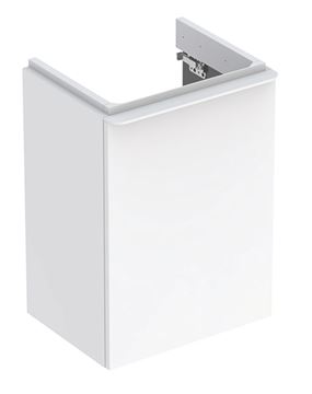 GEBERIT SMYLE SQUARE skrinka pod umývadlo 44,2x35,6x61,7 cm, 1 dvierka, pánty vľavo, lesklá biela