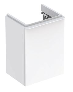 GEBERIT SMYLE SQUARE skrinka pod umývadlo 44,2x35,6x61,7 cm, 1 dvierka, pánty vľavo, lesklá biela
