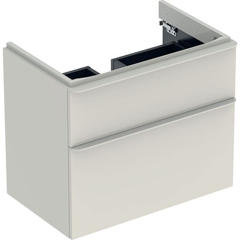 GEBERIT SMYLE SQUARE skrinka pod umývadlo 73,4x47x61,7 cm, 2 zásuvky, lesklá pieskovo šedá 500.353.JL.1 Obrázek - Hlavní obrázek