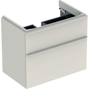 GEBERIT SMYLE SQUARE skrinka pod umývadlo 73,4x47x61,7 cm, 2 zásuvky, lesklá piesková šedá