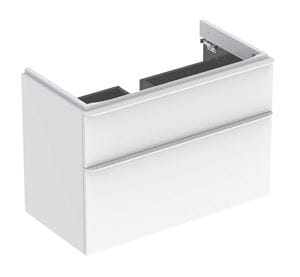 GEBERIT SMYLE SQUARE skrinka pod umývadlo 88,4x47x61,7 cm, 2 zásuvky, lesklá biela