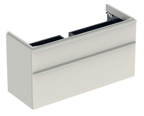GEBERIT SMYLE SQUARE skrinka pod umývadlo 118,4x47x61,7 cm, 2 zásuvky, lesklá pieskovo šedá 500.355.JL.1 Obrázek - Hlavní obrázek