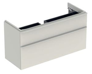 GEBERIT SMYLE SQUARE skrinka pod umývadlo 118,4x47x61,7 cm, 2 zásuvky, lesklá piesková šedá