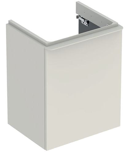 GEBERIT SMYLE SQUARE skrinka pod umývadlo 49,2x40,6x61,7 cm, 1 dvierka, pánty vpravo, lesklá pieskovo šedá 500.363.JL.1 Obrázek - Hlavní obrázek