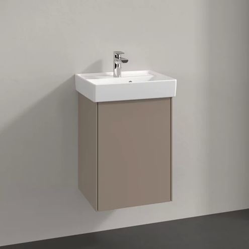 VILLEROY & BOCH COLLARO skrinka pod umývadlo 41x34,4x54,6 cm, 1 dvierka, ľavá, Push-open, Truffle Grey C00500VG Obrázek - fotka