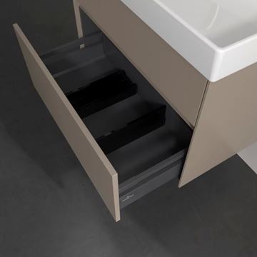 VILLEROY & BOCH COLLARO skrinka pod umývadlo 75,4x44,4x54,6 cm, 2 zásuvky, Truffle Grey C01000VG Obrázek - fotka