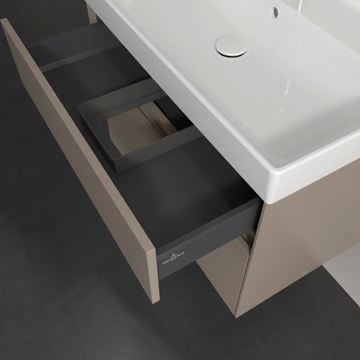 VILLEROY & BOCH COLLARO skrinka pod umývadlo 75,4x44,4x54,6 cm, 2 zásuvky, Truffle Grey C01000VG Obrázek - fotka
