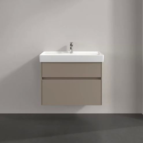 VILLEROY & BOCH COLLARO skrinka pod umývadlo 75,4x44,4x54,6 cm, 2 zásuvky, Truffle Grey C01000VG Obrázek - fotka
