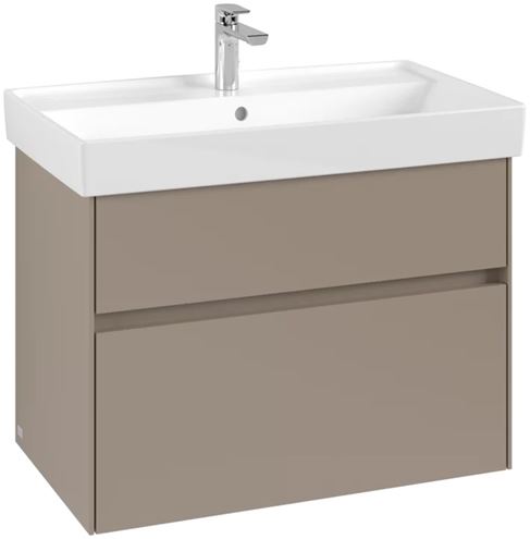 VILLEROY & BOCH COLLARO skrinka pod umývadlo 75,4x44,4x54,6 cm, 2 zásuvky, Truffle Grey C01000VG Obrázek - fotka