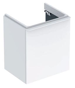 GEBERIT SMYLE SQUARE skrinka pod umývadlo 53,6x43,3x61,7 cm, 1 dvierka, pánty vľavo, lesklá biela
